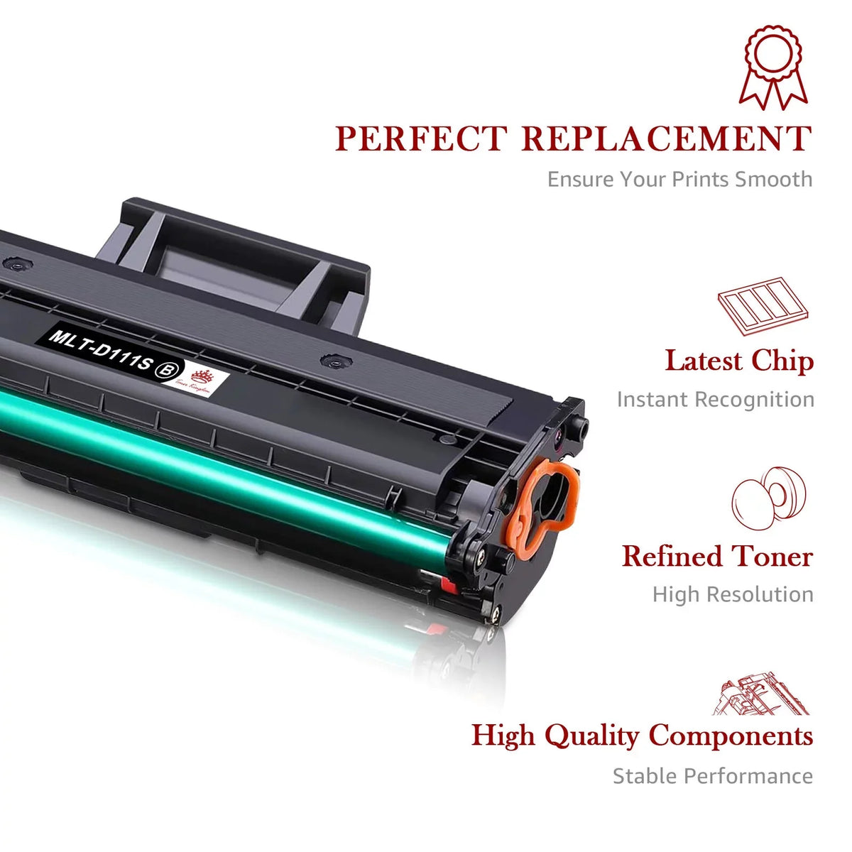 M2024 MLT-D111S M2070FW for Yield 111S M2026W High Cartridge (Black) M2022W Samsung Toner SLM2020W Printer 4-Pack Compatible MLT-D111S Xpress