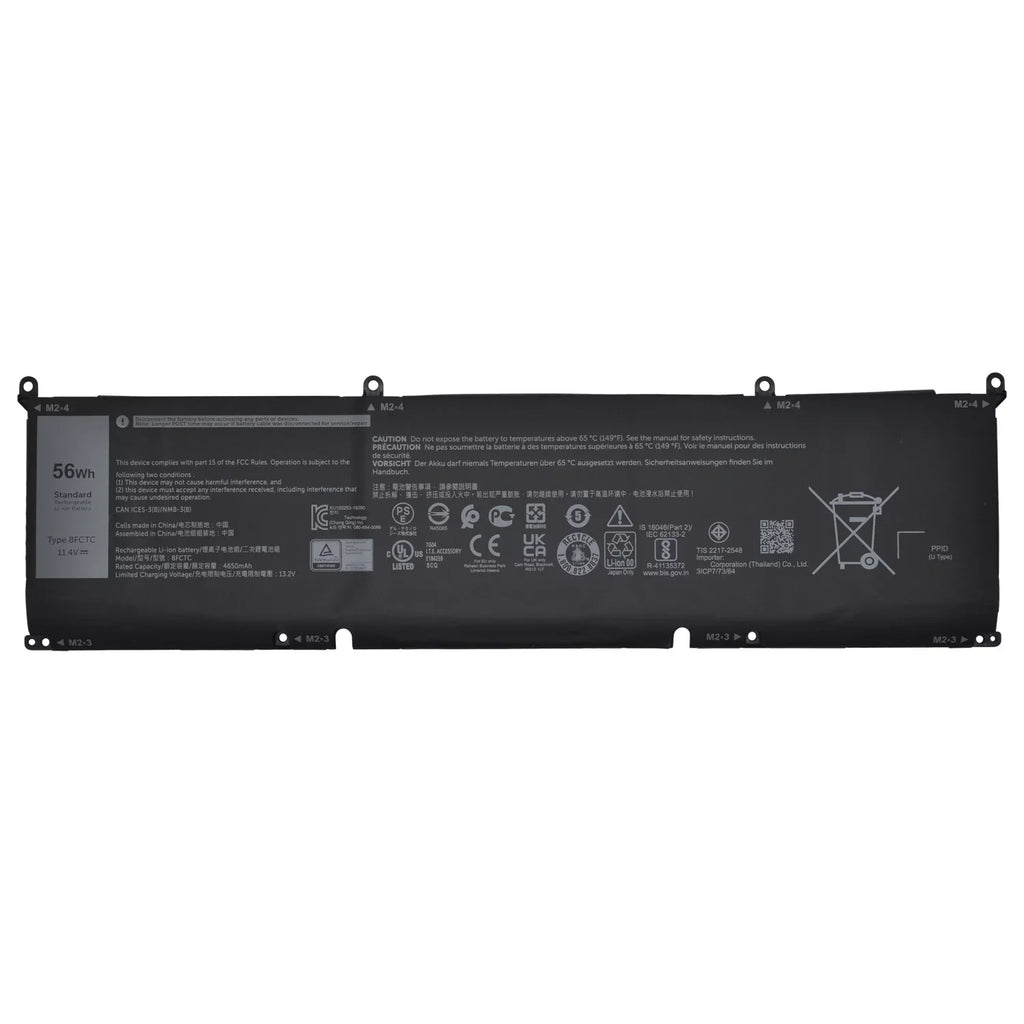 R3 0P8P1P 070N2F 0DVG8M Series for Precision 70N2F Notebook 8FCTC 9500 R3 New 69KF2 08FCTC 11.4V XPS R4 15 4650mAh Dell R4 Battery 56Wh 0M59JH Alienware M15 M17 5550 Laptop