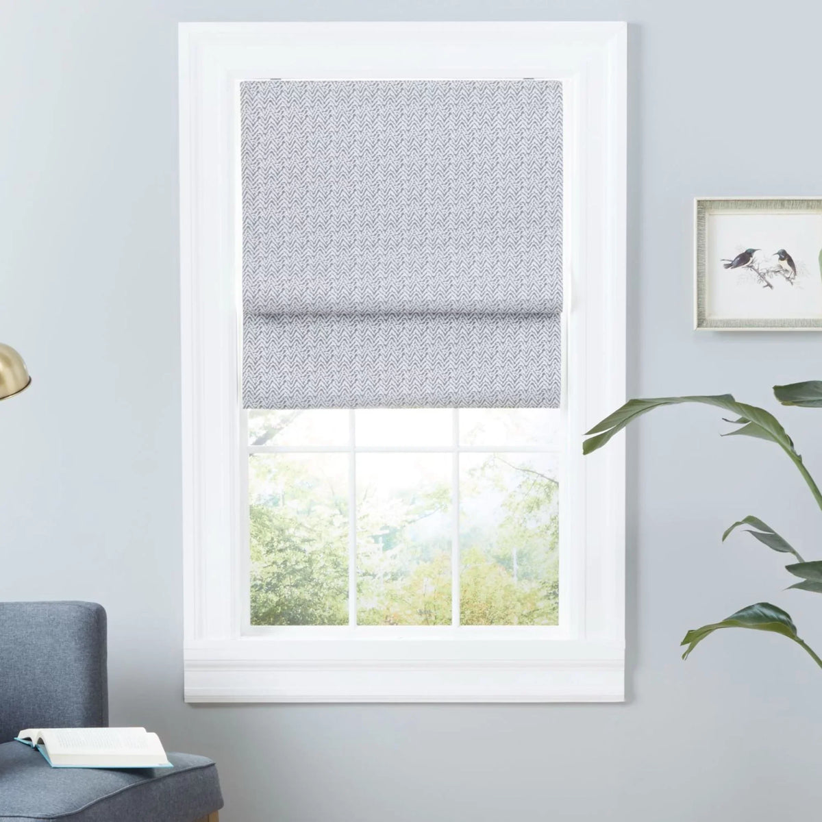 Dark Grey Shade, Home Blackout Roman Exclusive Esme Total 34"x64",