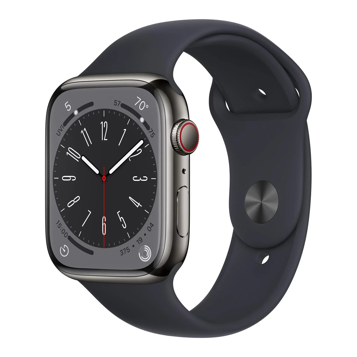 Sport Midnight Gen Band Restored 45mm - 8 Cell (Refurbished) 8 MNW13LL/A Series Apple Watch Graphite Stainless Steel