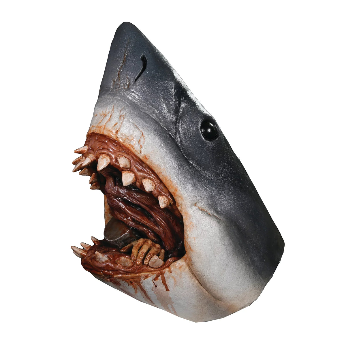 Adult Costume Bruce Halloween Trick Multi-color Studios Shark or Mask, Treat Jaws Latex Shark the for