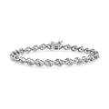 '- Color, Link Cttw Silver 7.25" Sterling Diamond Promo .925 Bracelet Round-Cut Clarity) (I-J 1/10 I3