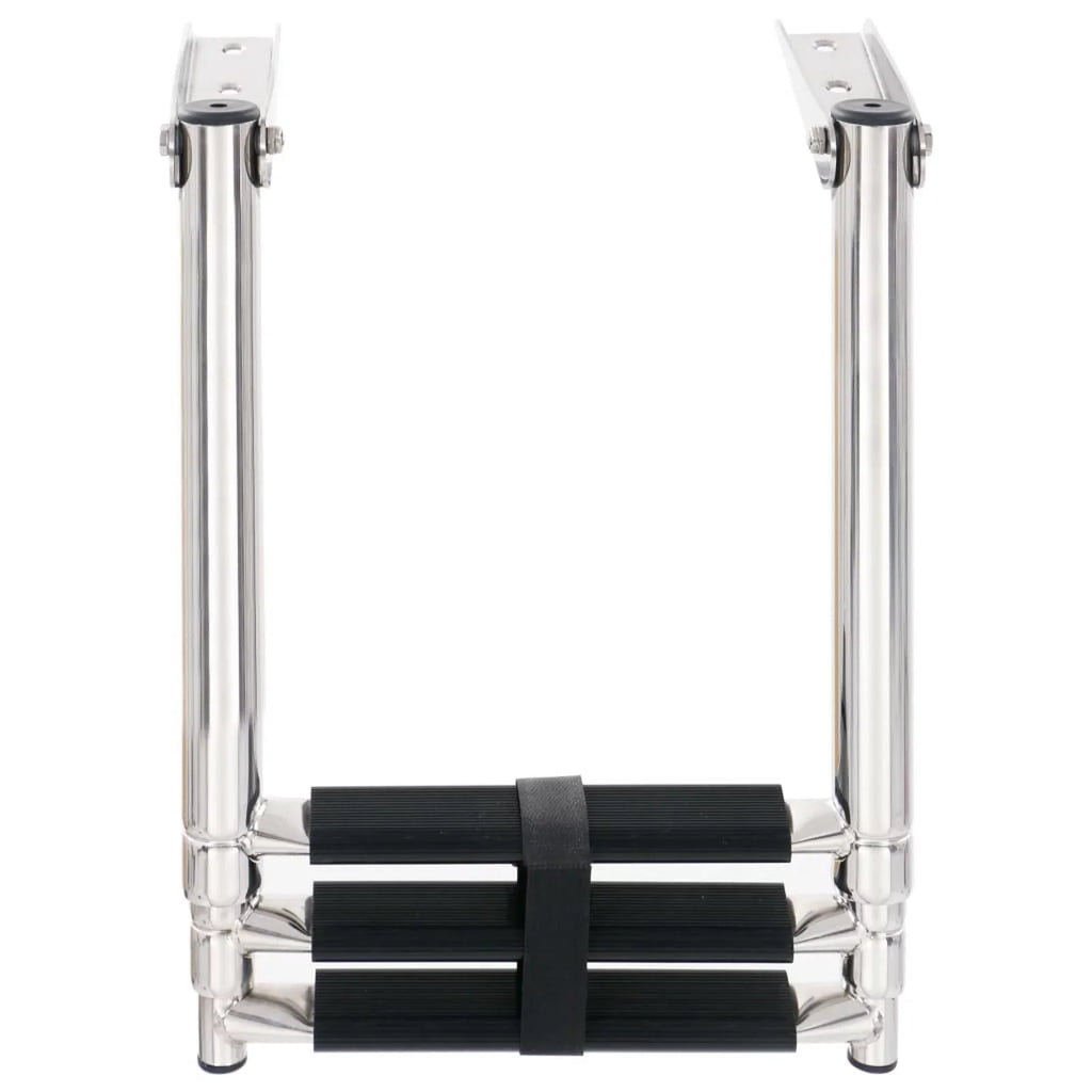 3 Ladder and Platform Ladder for Boat Dcenta Non-Slip Mounting Pool, Steel Stainless Telescopic Swimming Boarding Folding