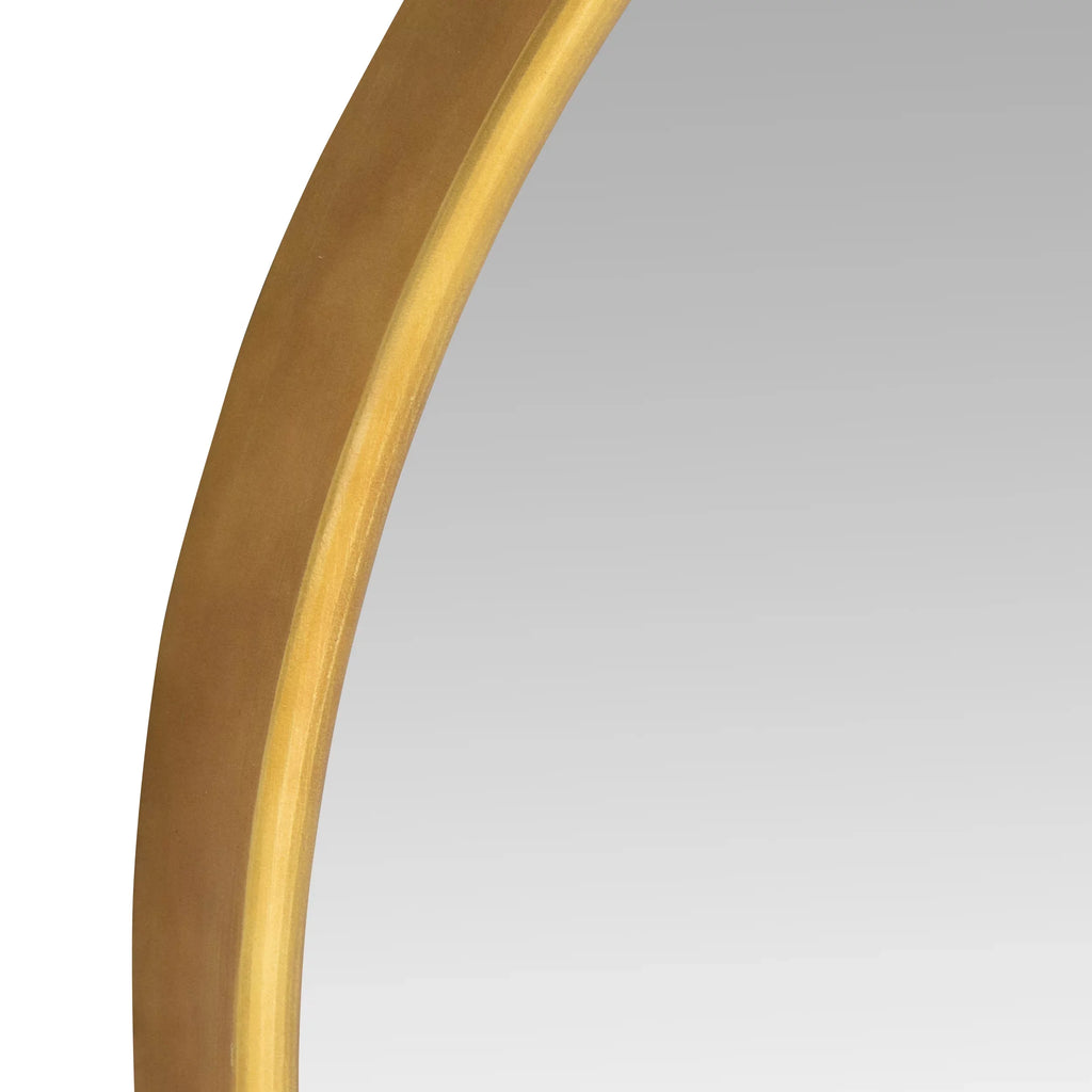Glam Metal Mirror Arch Modern Gold 70"x28" Floor Nadia