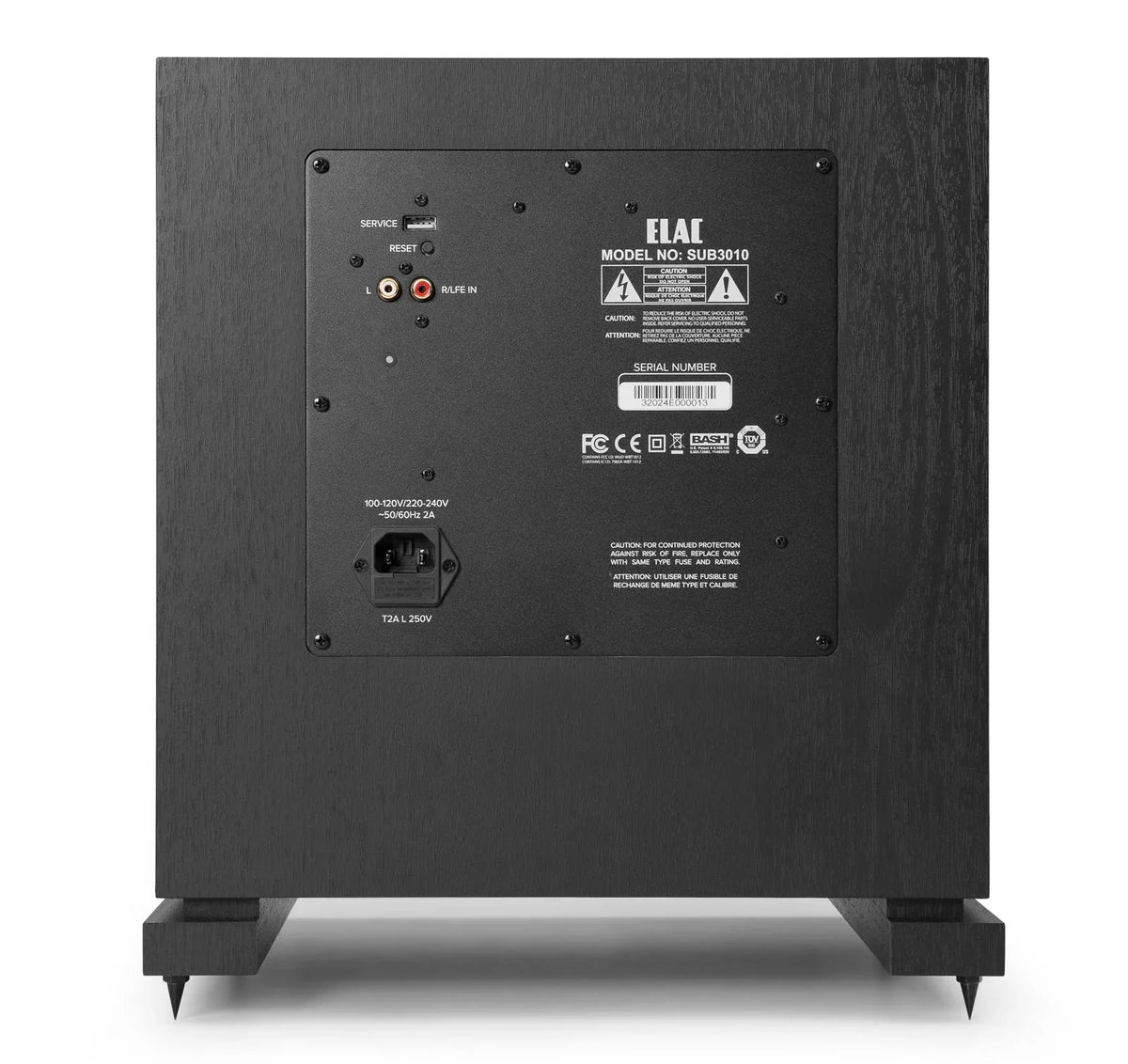 Subwoofer, Powered Debut Black 400 ELAC Watt 2.0 SUB3010