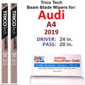 (Set of 2019 A4 Wipers Beam Audi Blade 2)
