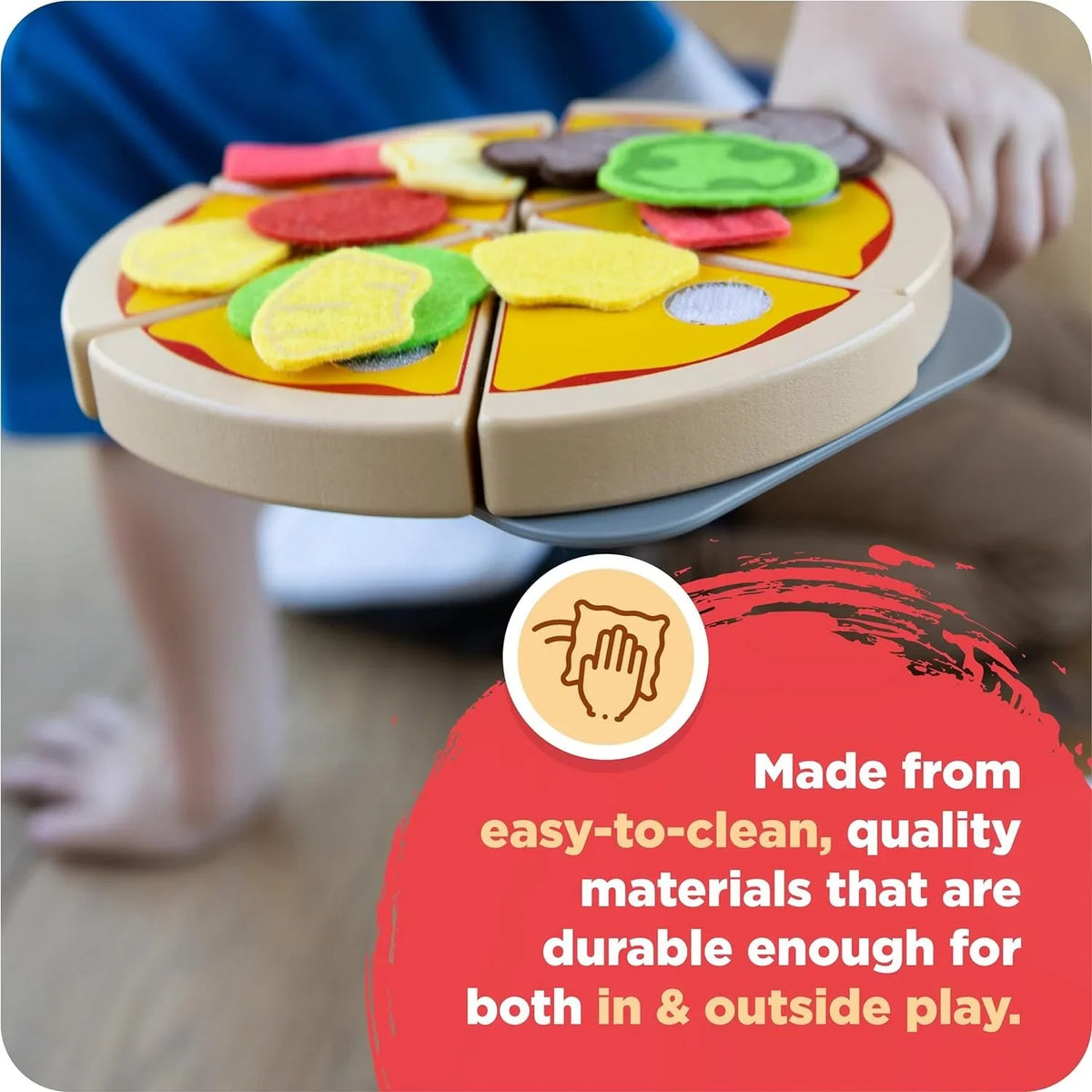 Pretendables Playset Pizza Fat Toys Brain with Pretend Storage, Oven Set - 3+ Backyard