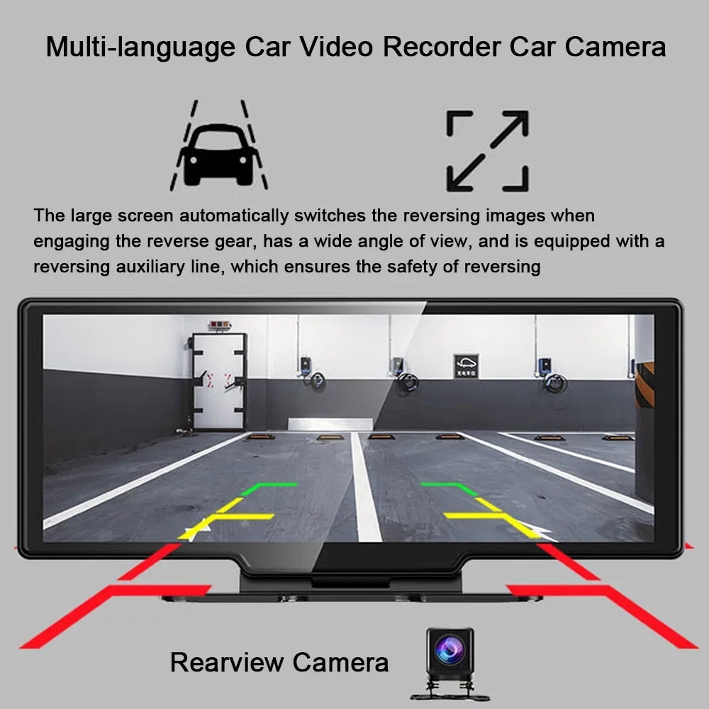 Console Control Car Rearview Ametoys Car Recorder Auto Car Car Video Multi- AUX APP Mobilephone 10.26in Car Multi-language
