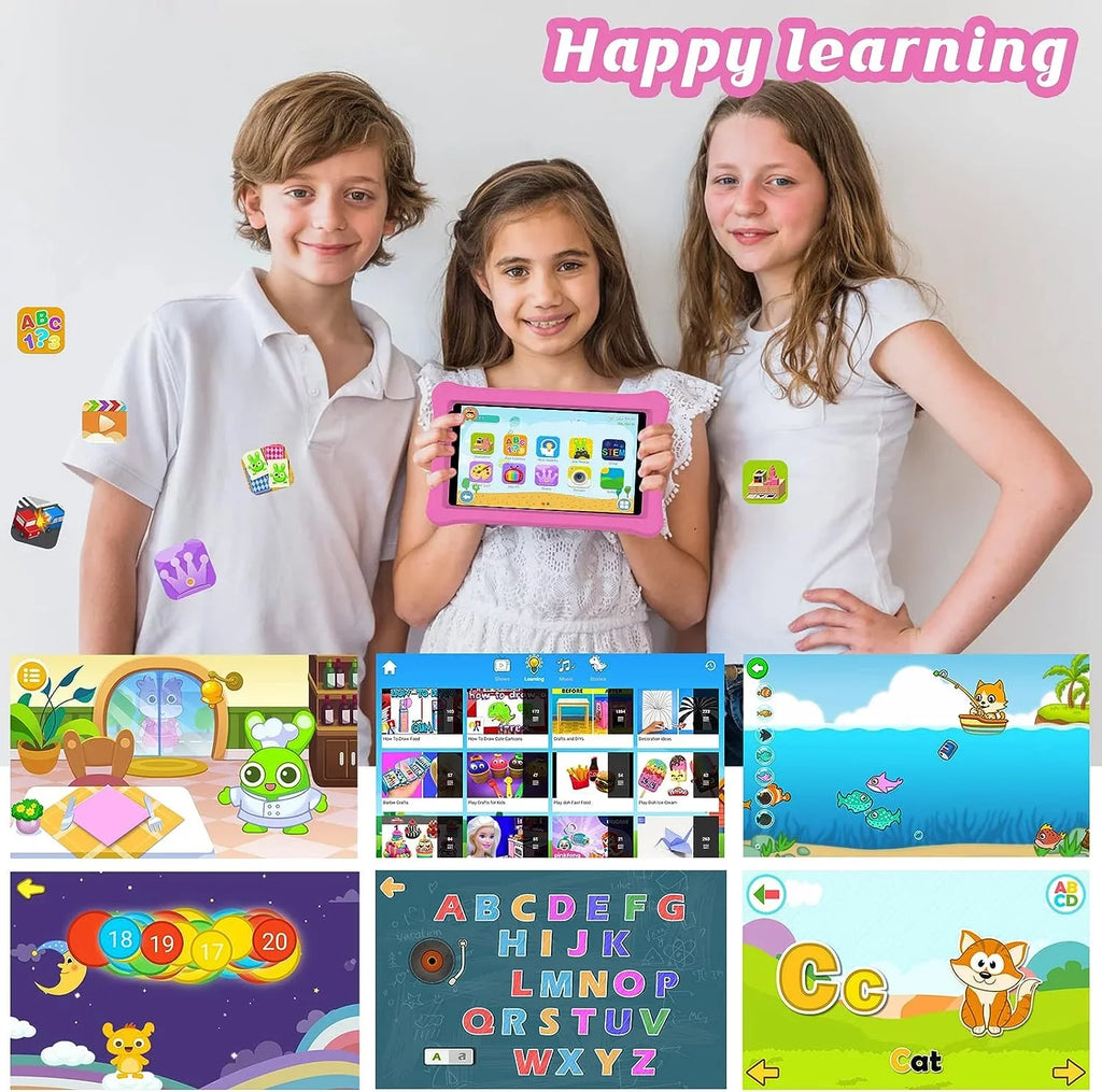 Control Tablet Toddler Tablet Dual Case, Tablet, with RAM WiFi, Parental Certificated, ROM 11 for Camera, inch Google Tablet for 7 Tablets, Androrid 32GB Kids Kids Bluetooth, Learning 2GB