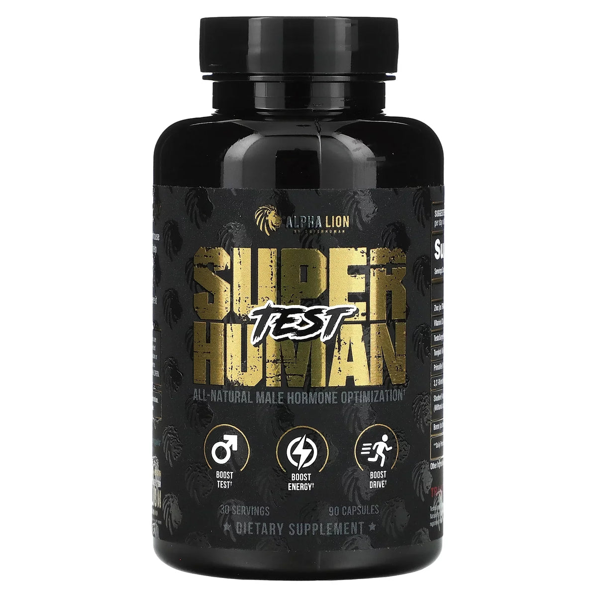 Ingredients Optimization, Alpha Drive, Energy, Test, Premium Boost Natural Hormone Male (90 Lion All Capsules)