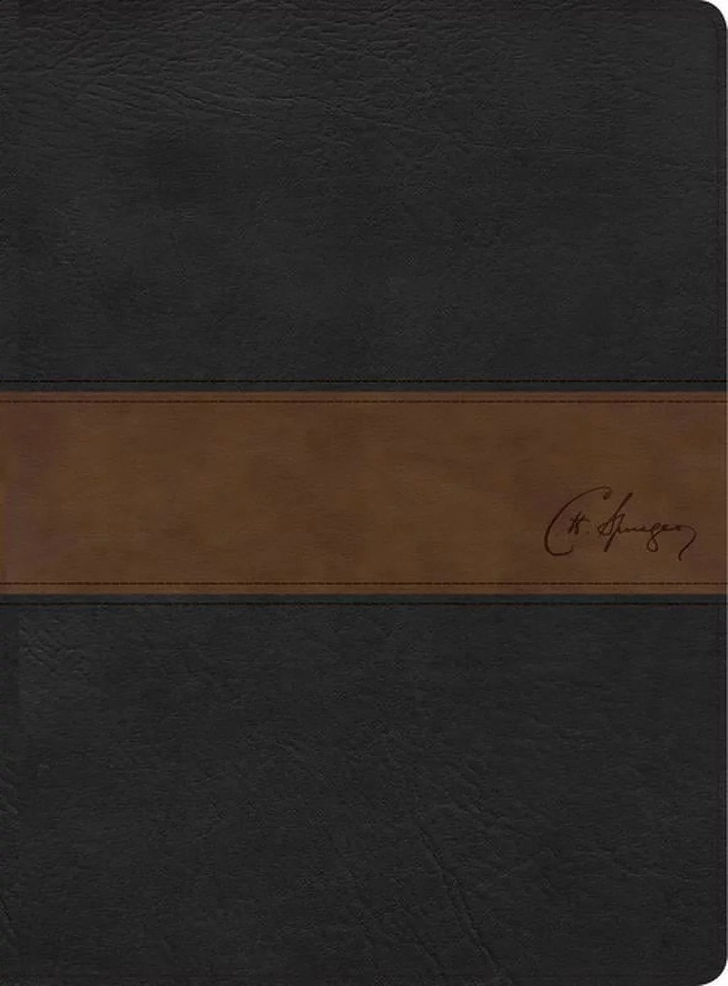 Spurgeon, Biblia piel negro/marrón 1960 RVR (Hardcover) símil estudio de