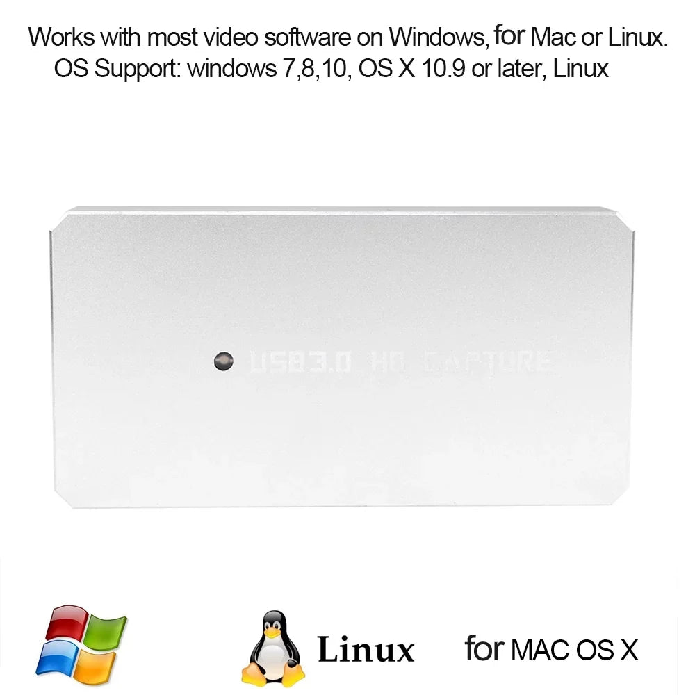 and USB U-SB 4 Plug 4 Xbox PS Festnight U Adapter WII for 4 Streaming Game Card 287 Live 3 Capture 0 0 1080 Converter 3 3 0 One 287 P Card, 1080 GLFA 3 3 Video ezcap Play 287 1080 Recorder 3 Silver