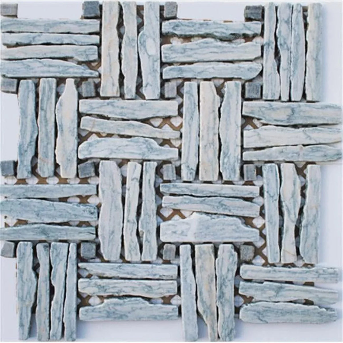 Light Stone Basket Mixed Gray Blue Landscape Wave Natural