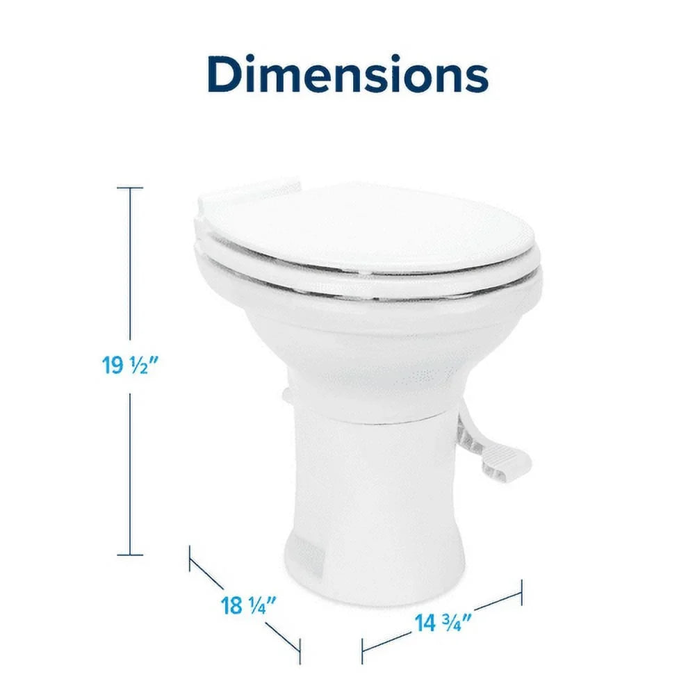 a (41710) Camper/RV Seat Foot Design Flush Ergonomic Camco Premium Height | Gravity Chair Convenient System Includes 18-In Wood with with Lid Full-Sized Pedal Soft-Close Toilet & & Ceramic Features |
