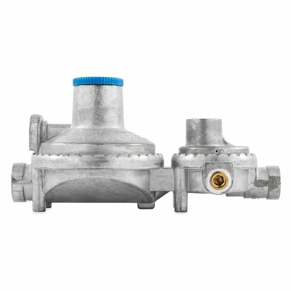 Silver - 2-Stage Regulator Camco Propane (59313) Vertical RV