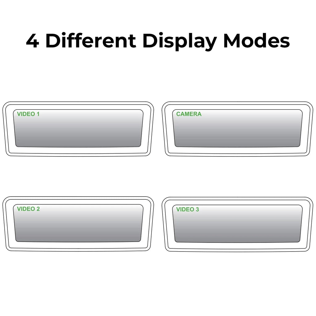 Display, 7" Master LCD View Tailgaters Enhanced Universal Video Visibility Mirror Rear Inputs 4 & Frameless with