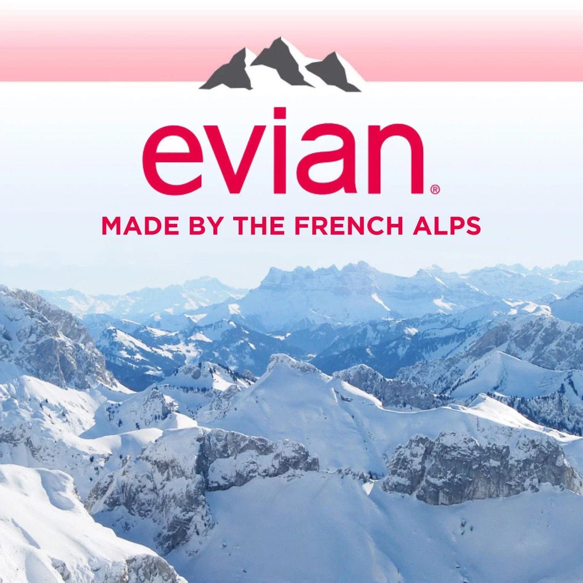 Natural Evian Spring Water pk. 12 1 A1 L,