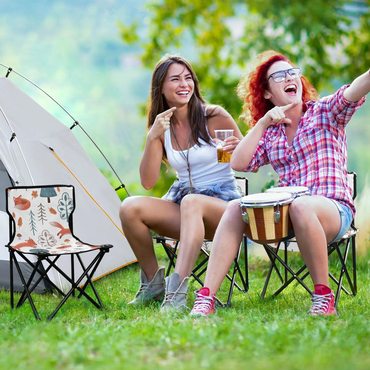 Camping 220LBS Chair Portable Carry Folding Outdoor Bag Support Fishing Lawn Fox Beach to Chair Chair in Chair Forest with