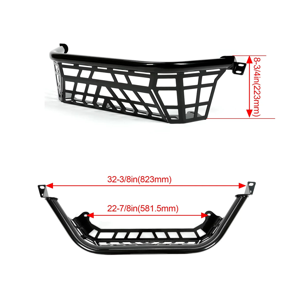 Cargo Kawasaki Steel 22 Bed 1000 Enclosure 23 Coated Teryx 21 20 Powder Rack Kojem Tailgate KRX Barricade for Black Luggage