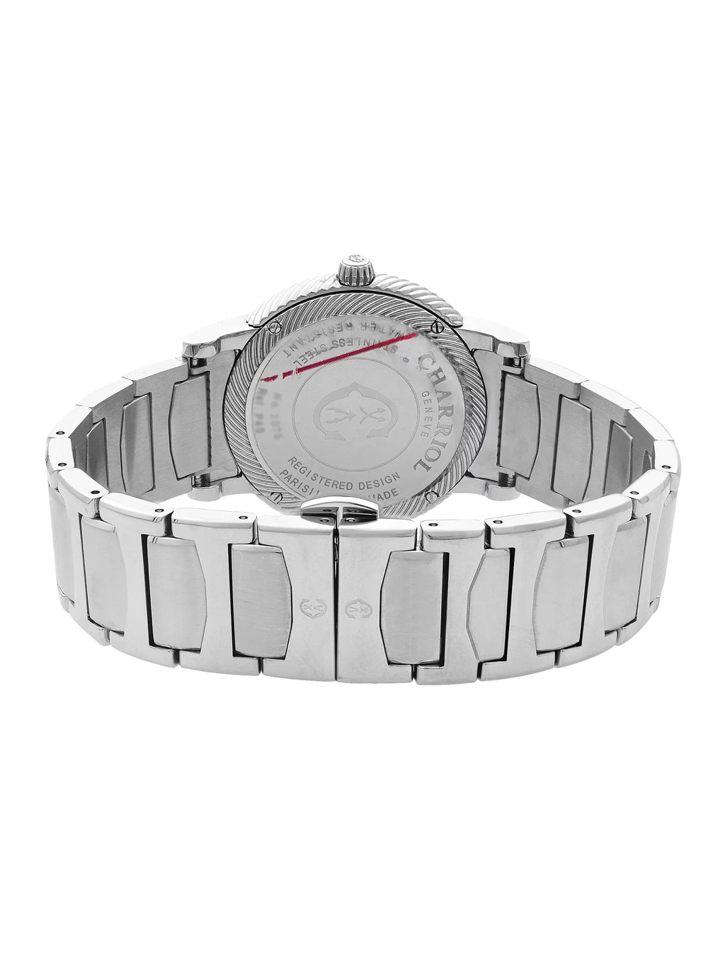 Quartz 40mm Watch P40S2.930.002 Mens Steel Stainless Blue Dial Charriol Parisii