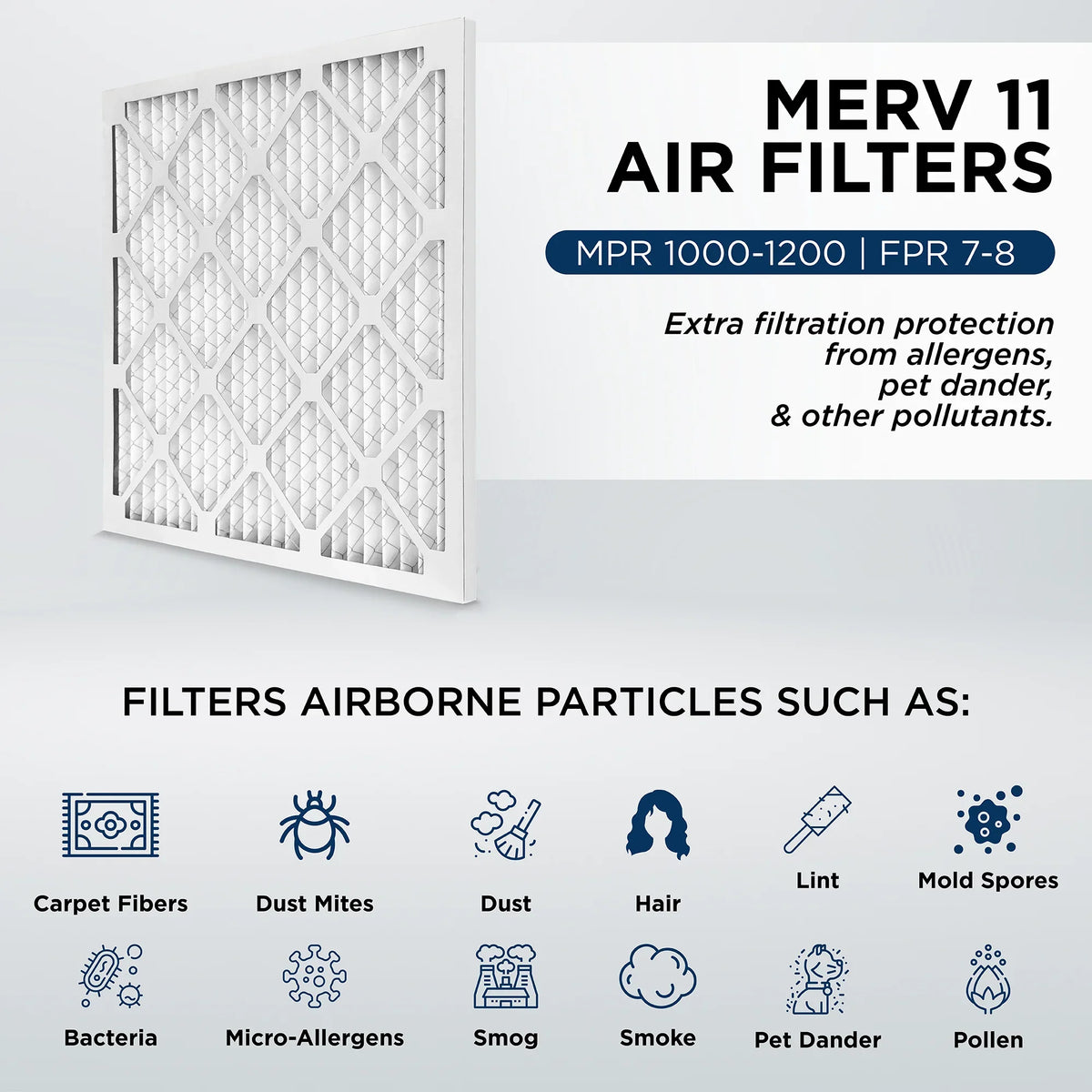 AC Pamlico. by Size: 11, x MPR Filters Quantity 1000 Air 15-1/2 1" 16x25x1 6. Furnace Actual MERV x 24-1/2 Pleated 3/4