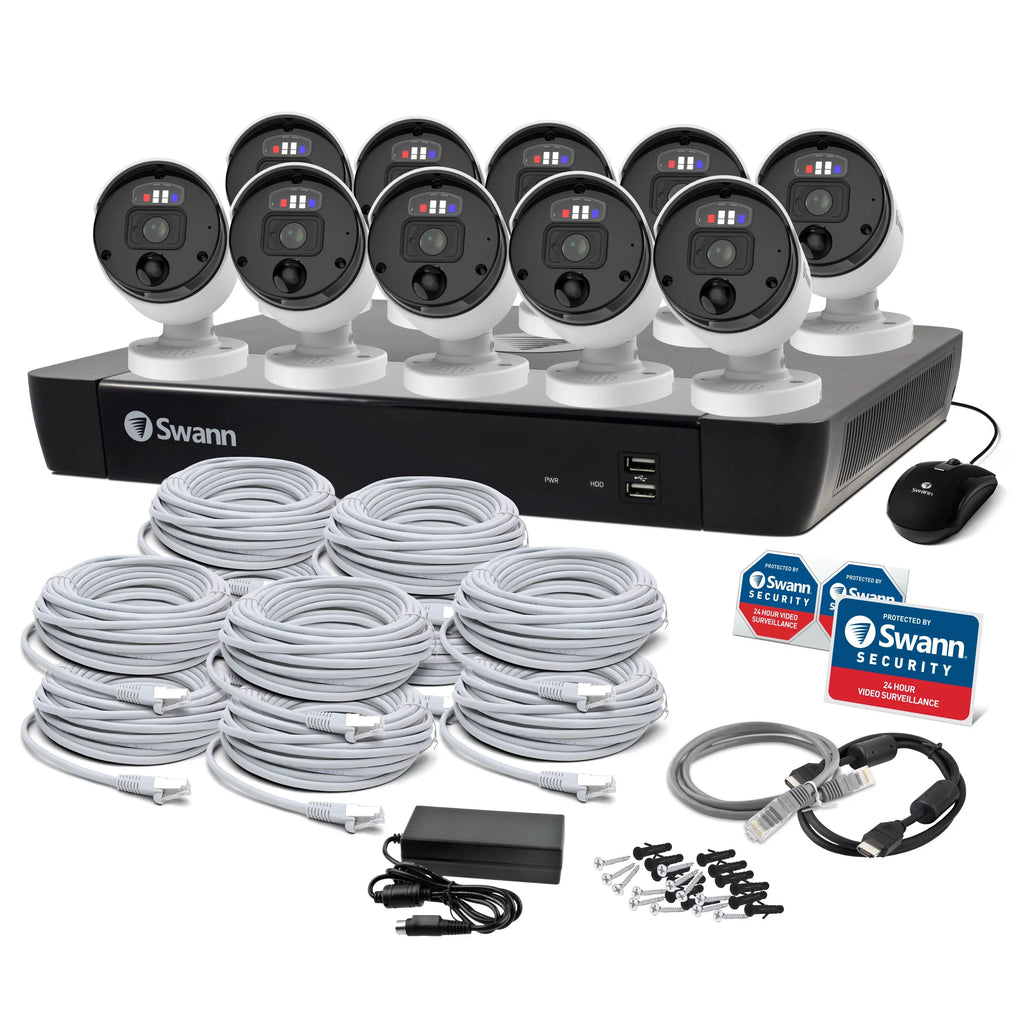 System Enforcer™10 Camera 16 Channel Security 4K Pro Swann Ultra NVR HD