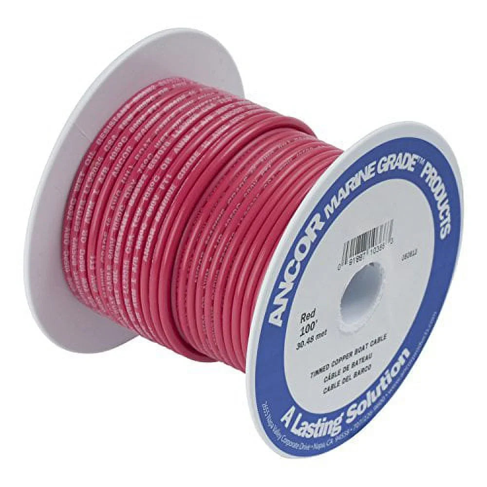 (Red, 6 Grade Awg) Ancor Primary Cable Marine And Wire Battery 25 Feet,