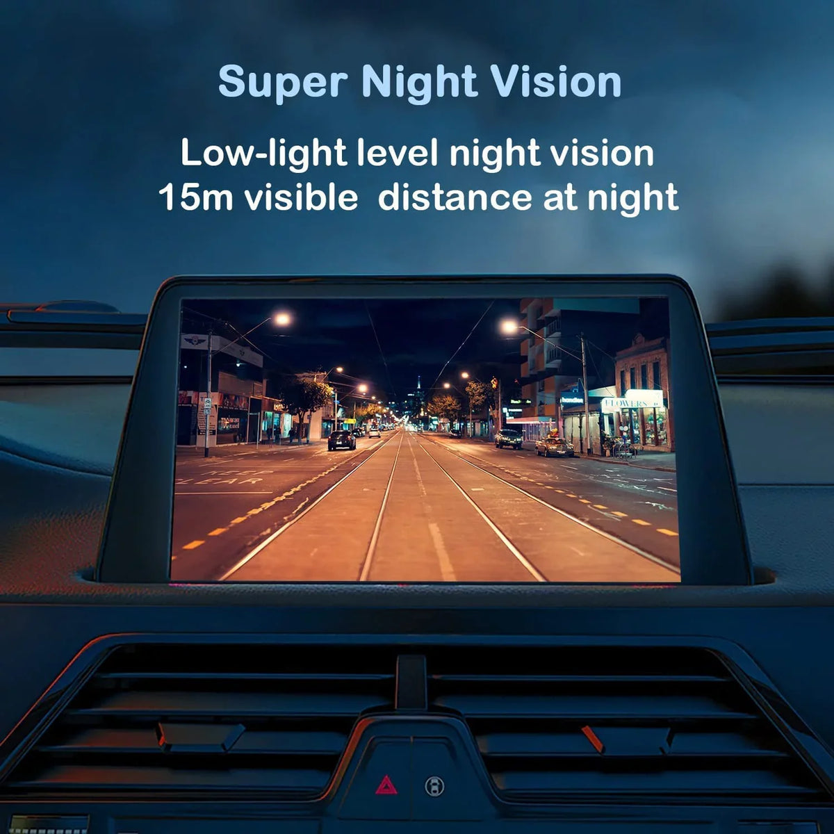 Car CAR8000 CMR2720 CAR710 Camera 170° CAR910W Vision Waterproof Compatible Rear CDR7011 License CAR910X HD Angle Frame CAR710X CAR110W View CM901MIR Plate with CAM125 Backup Radio Night Jensen