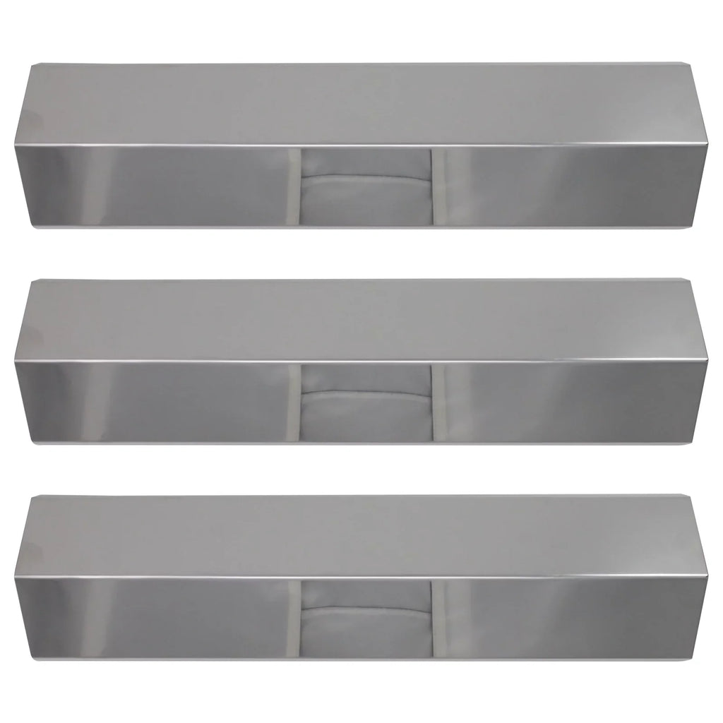 BBQ Shield Flavorizer Burner Barbeque Cover Parts Compatible 810-8410-S Steel Tamer, Bar, Replacement Charmglow Tent Plate Vaporizer - Bar, for 15" Flame Heat Stainless Guard, 3-Pack Grill Deflector,