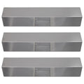 BBQ Shield Flavorizer Burner Barbeque Cover Parts Compatible 810-8410-S Steel Tamer, Bar, Replacement Charmglow Tent Plate Vaporizer - Bar, for 15" Flame Heat Stainless Guard, 3-Pack Grill Deflector,