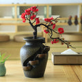 room Garden Living Vase Simulation Fountains Feng Decor Shui Relaxation Waterfall Gifts Office Craft Flower Creative for Desk Tabletop Water VaseThree-dimensional Soothing Fountain