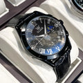 for Waterproof Sports Watches Classic Chronograph Men Strap Wristwatch Analog Reloj, Male Watches OLEVS Luxury Luminous with Quartz Leather Mens Business
