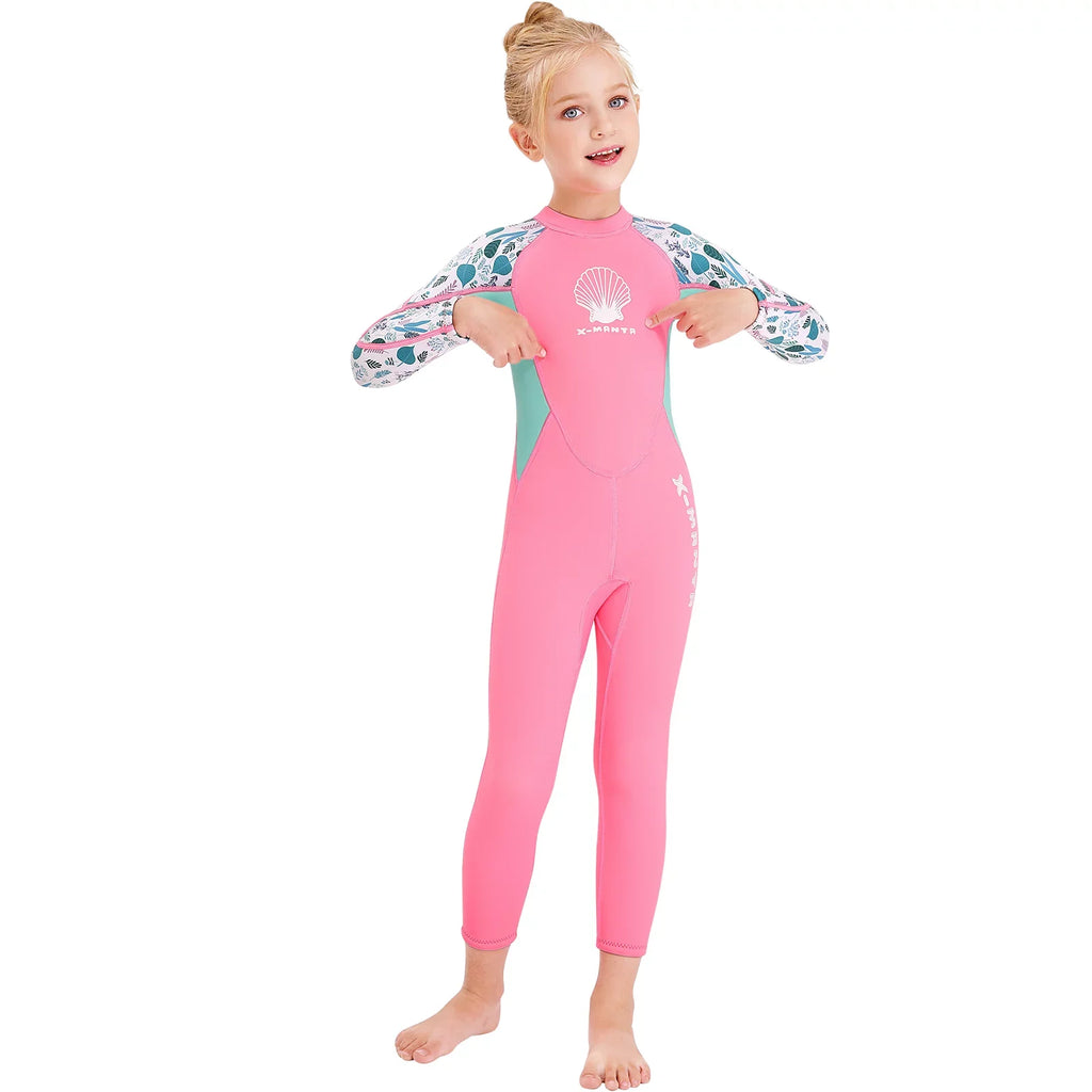 Zipper One Quick X-MANTA Diving Piece Swimsuit Surf for - Suit with Wetsuit Dry Sleeve Girls Back Long -