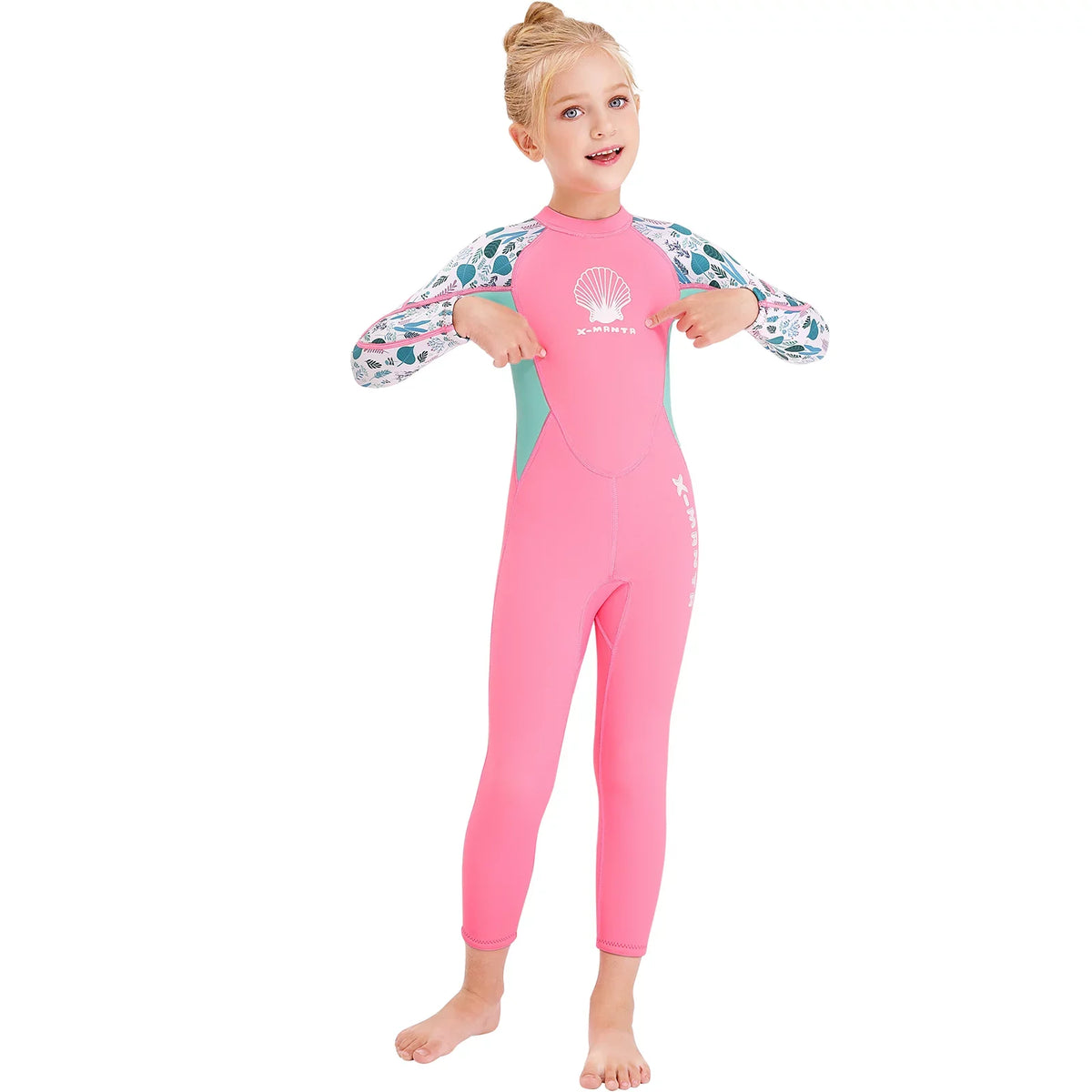 Zipper One Quick X-MANTA Diving Piece Swimsuit Surf for - Suit with Wetsuit Dry Sleeve Girls Back Long -
