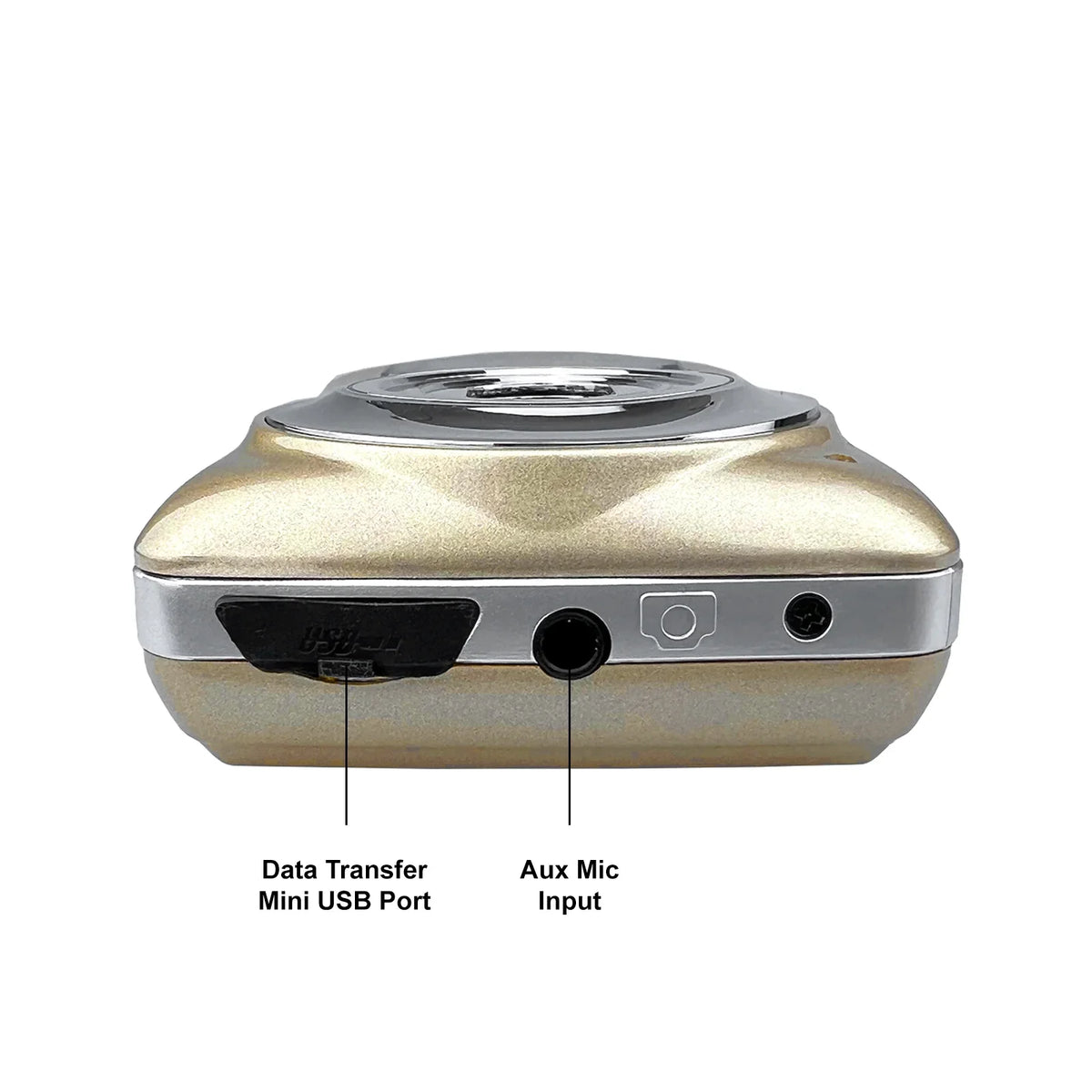 Photo 16MP Megapixel Camera Digital and with 2.4" Compact Media Input (Gold) Transfer Screen, Mic LCD USB Video and Acuvar
