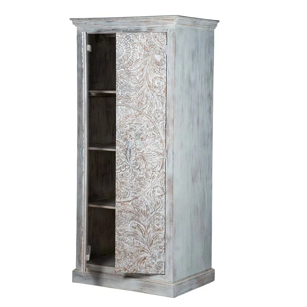Shabby Chic Maadze Wardrobe White Carved