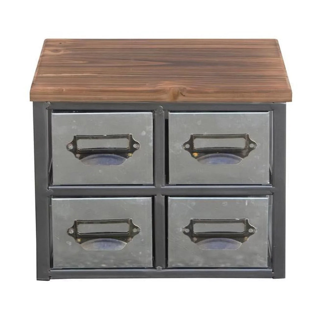 Scoop Drawer with Cheungs Frame & Top Short Galvanized 4627 Organizer Label Handle Vertical 4 - Wood Metal