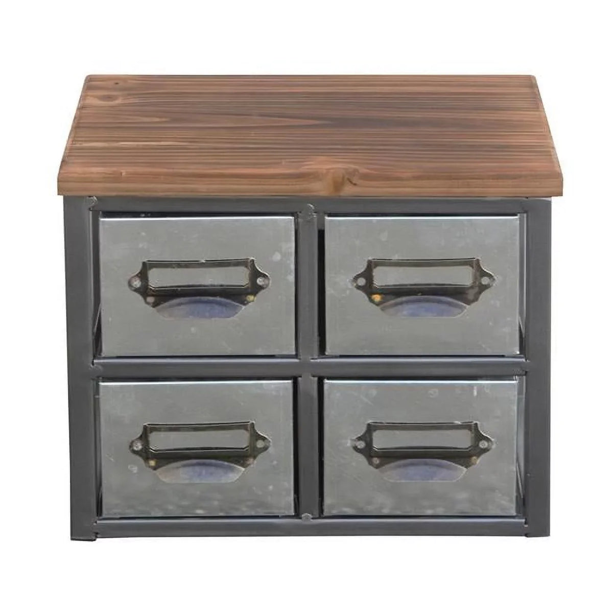 Scoop Drawer with Cheungs Frame & Top Short Galvanized 4627 Organizer Label Handle Vertical 4 - Wood Metal