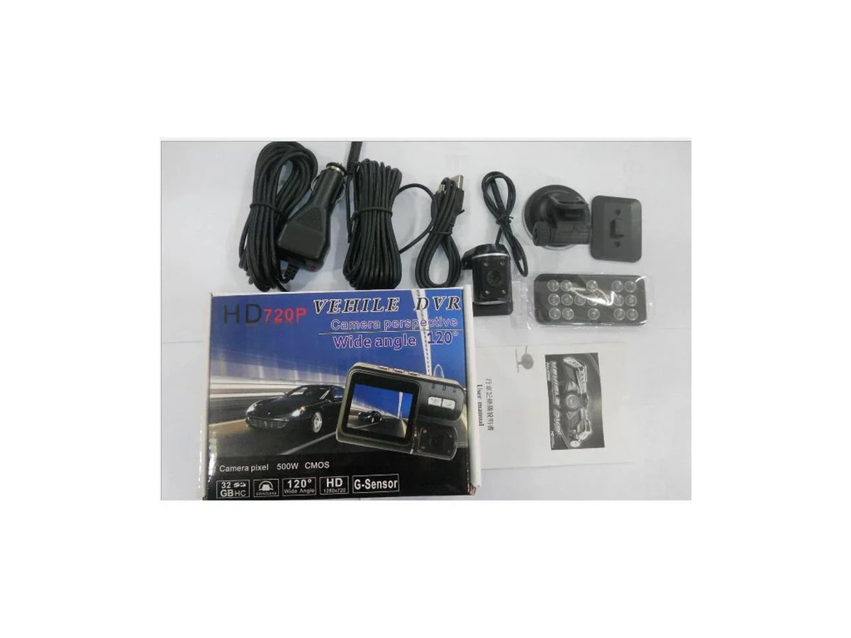 1080P I1000 I1000 DVR driving black with IR Car automobile Screen boxFull twin vision Controller separated Camera 2" recorder Full night Chi + lens HD 1080P Remote Recorder