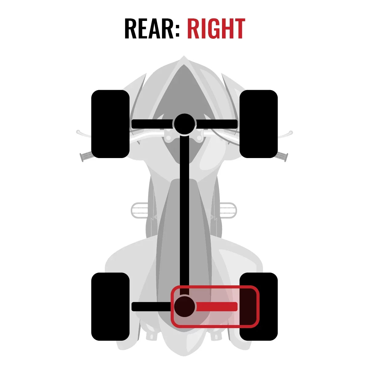 XT 1000 Right Can-Am Axle with 4X4 LTD Rear Commander Sixity compatible 2015 -