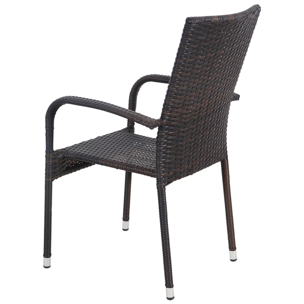 Woven Wicker Set 5-Piece Patio Venice Brown Northlight Dining Resin Outdoor