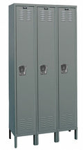 Wardrobe Locker,Lvrd,3 Tier,Gray U3888-1HG Hallowell Wide, 1