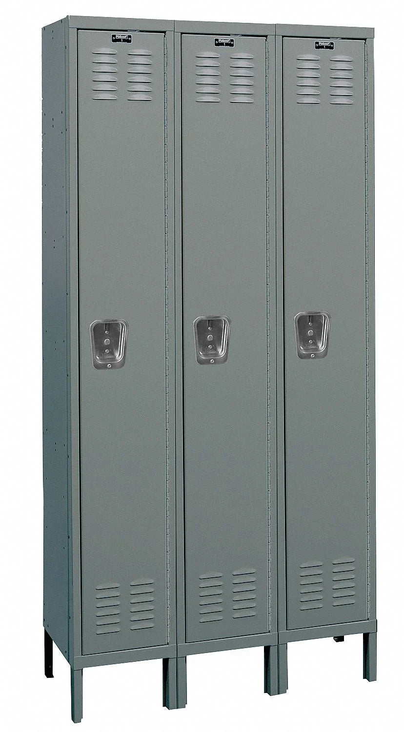 Wardrobe Locker,Lvrd,3 Tier,Gray U3888-1HG Hallowell Wide, 1