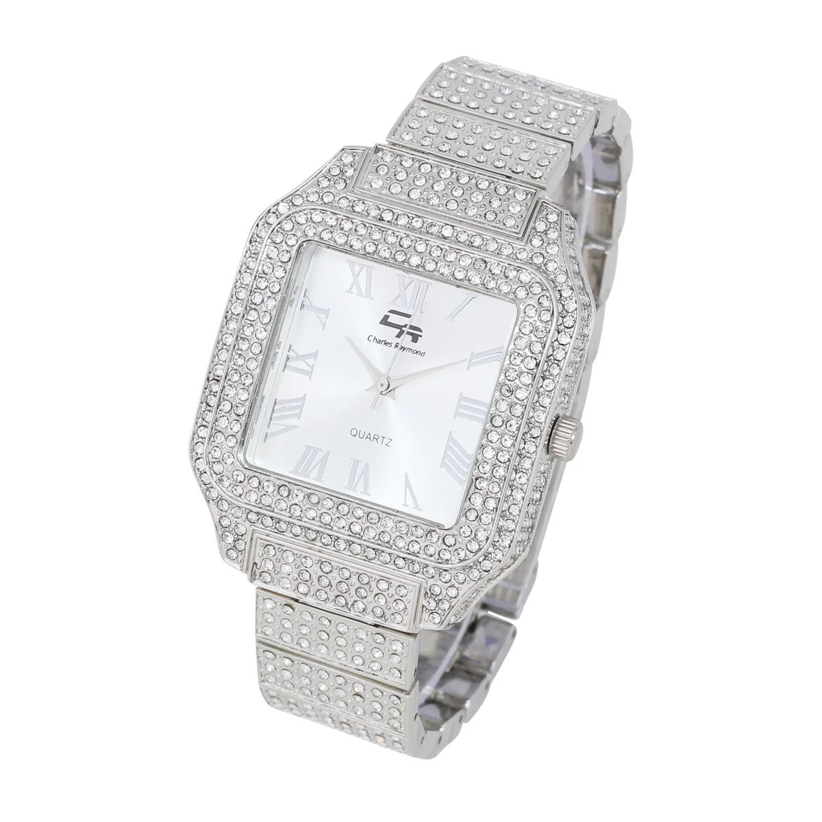 Glamour Beauty True Iced Crystal Watch, Timeless Testament to a Out Luxury Women's Classic-SLV) and Diamonds blinged-Out (L0513LA