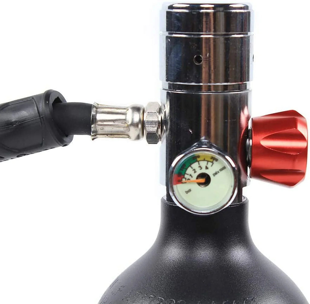 High DIDEEP Training E-S400B 1L Tank Scuba Diving Refill Refill by FETCOI Pump Pressure Cylinder Diving Breathe Equipment Air Underwater for Adapter Mini