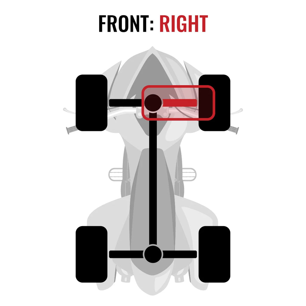 Axle XT 800 compatible Right with DPS Commander 2015 Front XT 4X4 - Sixity STD Can-Am