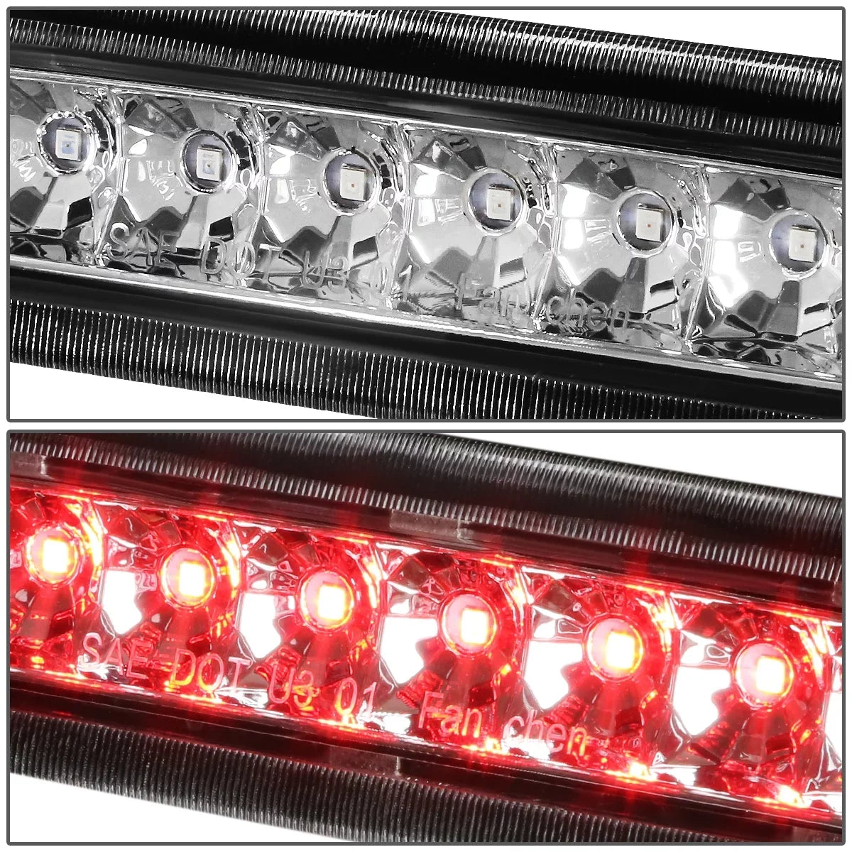 08 to For 07 04 Brake Housing 2009 Lamp 05 Rear 2003 3BL-4RUNNER03-LED-CH Third 3rd Light DNA Stop Tail Chrome 4Runner LED N210 Toyota Motoring 06