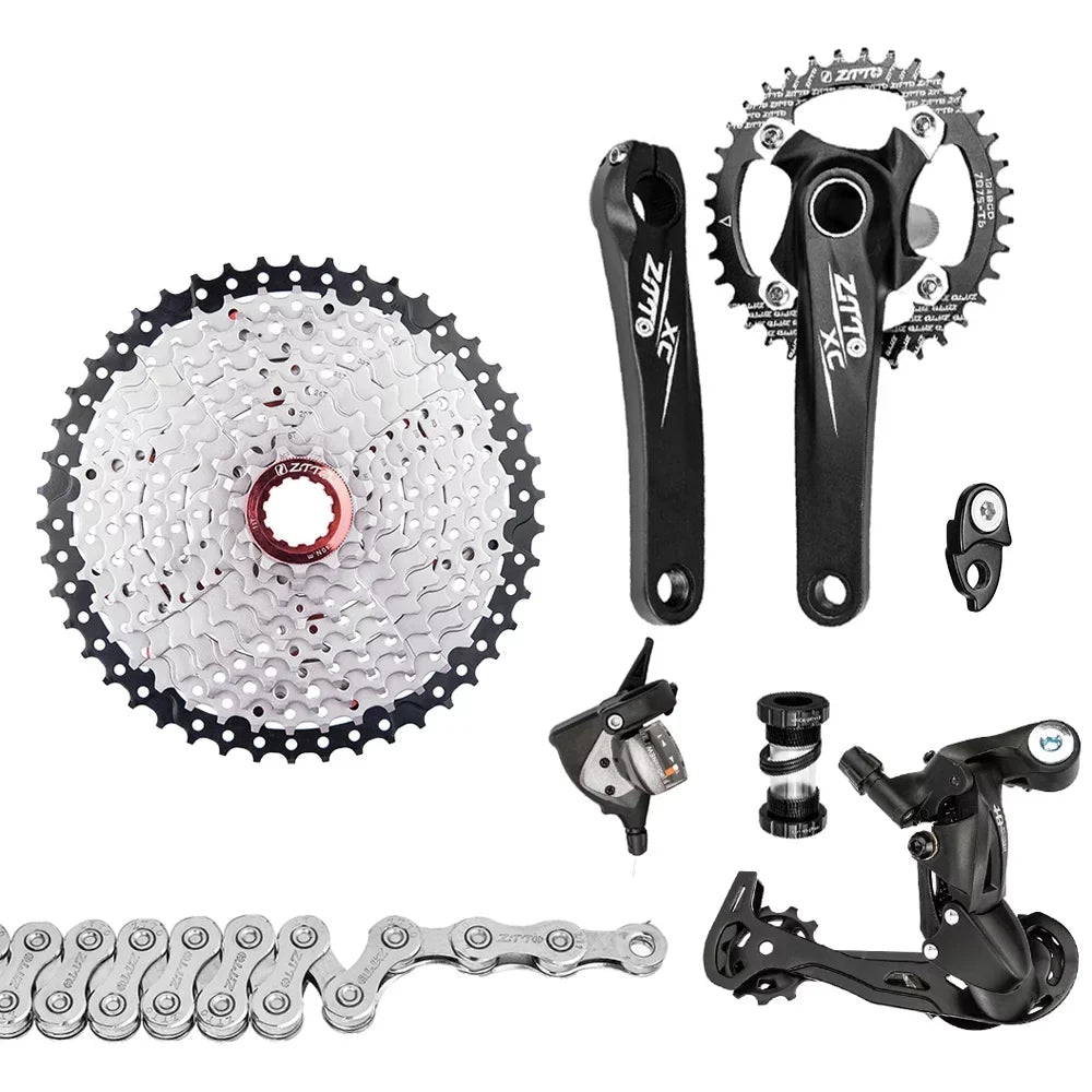 Bicycle Derailleurs Bike 11-50T kit,Flywheel 10 Flywheel ZTTO Speed Speed Shifter Mountain 1x10 Bike 11-50T Bike er Cassette transmission Flywheel kit 10 Speed Derailleurs 10 Chain Crankset Cassette