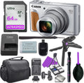 , Grip with SD Canon Digital SX740 Case More Tripod 64GB Memory Hand Camera Bundle (Silver) PowerShot , and