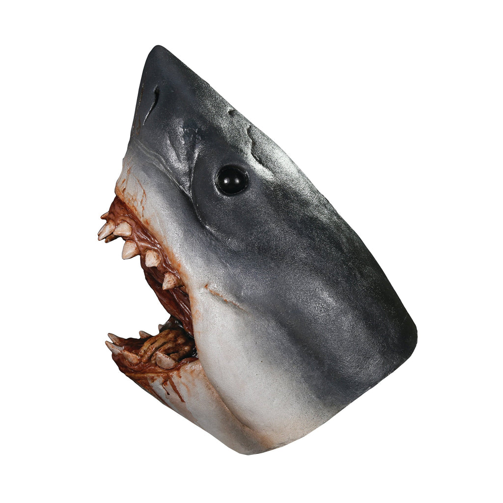 Adult Costume Bruce Halloween Trick Multi-color Studios Shark or Mask, Treat Jaws Latex Shark the for